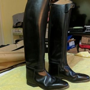 König/Konig Tall Black Custom Riding Boots 10